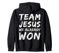 Team Jesus Abbiamo già Vinto Christian Faith Believer Matching Felpa con Cappuccio