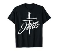 Team Jesus Faith Cross Versículos Cristianas Biblicas Maglietta