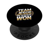 Team Jesus We Already Won Spiritual Winner Victory - PopSockets PopGrip Adesivo