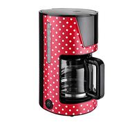 Team Kalorik - Caffettiera a filtro con capacità 1,5 l, in vetro, fino a 15 tazze, 900 W, rosso/bianco, TKG CM 1045.1 RWD