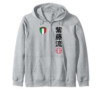 Team Karate Shito Ryu Italy Flag Kanji Japanese Martial Arts Felpa con Cappuccio