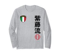 Team Karate Shito Ryu Italy Flag Kanji Japanese Martial Arts Maglia a Manica