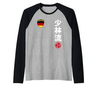 Team Karate Shorin Ryu German Flag Japanese Martial Arts Maglia con Maniche Raglan