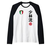 Team Karate Shorin Ryu Italy Flag Japanese Martial Arts Maglia con Maniche Raglan