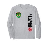 Team Karate Uechi Ryu Brazil Flag Japanese Martial Arts Maglia a Manica
