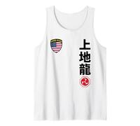 Team Karate Uechi Ryu USA Flag Kanji Japanese Martial Arts Canotta
