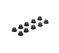 TEAM LOSI M3 Dadi di bloccaggio flangiati in alluminio nero (10)