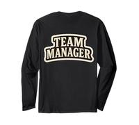 Team Manager Uomo Donna Testo Lato Posteriore Maglia a Manica