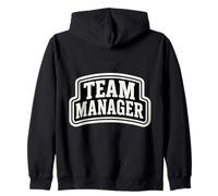 Team Manager Varsity Style Text Uomo Donna Felpa con Cappuccio