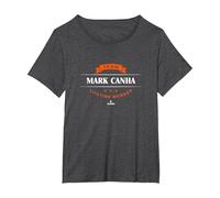 Team Mark Canha Lifetime Member New York Baseball Player Maglietta, Donna Plus-Size, Grigio Scuro, 6X