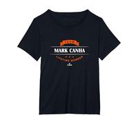Team Mark Canha Lifetime Member New York Baseball Player Maglietta, Donna Plus-Size, Nero, 5X