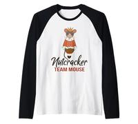 Team Mouse Schiaccianoci Camicia Natale Danza Divertente Soldato Maglia con Maniche Raglan