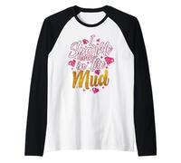 Team Mudding ATV Princess Anche nel Fango corre Divertente Maglia con Maniche Raglan