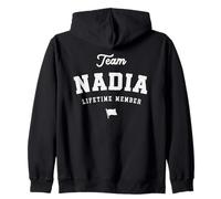 Team Nadia Lifetime Member Nome divertente Nadia Felpa con Cappuccio