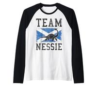 Team Nessie Loch Ness Monster Scozia Maglia con Maniche Raglan