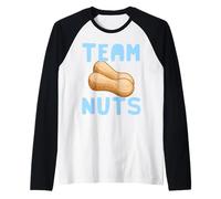 Team Nuts, divertente sesso rivelatore di genere, per feste di baby shower Maglia con Maniche Raglan