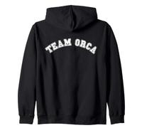 Team Orca - Divertente Yacht Barca Proteggere Orcanize Compagno Gladis Felpa con Cappuccio