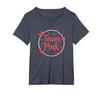 Team Pink It's a Girl Baby Shower Butterfly Celebration Maglietta, Donna Plus-Size, Pervinca, 2X