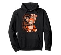 Team Punch Baby Monkey Trendy Japan Meme Cute Monkey Lover Felpa con Cappuccio