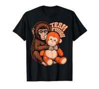Team Punch Baby Monkey Trendy Japan Meme Cute Monkey Lover Maglietta