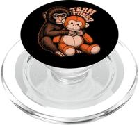 Team Punch Baby Monkey Trendy Japan Meme Cute Monkey Lover PopSockets PopGrip per MagSafe