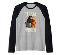 Team Punch Japan - Perforatrice a Forma di scim Maglia con Maniche Raglan