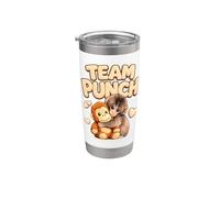 Team Punch - Peluche scimmia Hug Mama Monkey Bicchiere termico in acciaio inox doppia parete