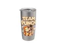 Team Punch - Peluche scimmia Hug Mama Monkey Bicchiere termico in acciaio inox doppia parete