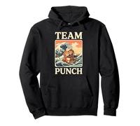 Team Punch Scimmia Carino Baby Giappone Onda Giapponese Felpa con Cappuccio
