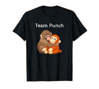 Team Punch The Monkey Triste Macaque Cute Baby Maglietta