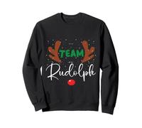 Team Rudolph Camicie Rudolph la Renna Naso Rosso Felpa