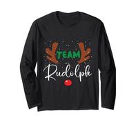 Team Rudolph Camicie Rudolph la Renna Naso Rosso Maglia a Manica