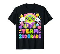 Team Second Grade Cute Frog Reading Back To School Classroom Maglietta