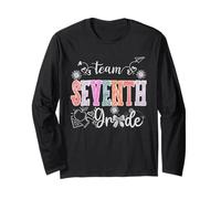 Team Settimo Grado Felice Primo Giorno di Scuola Ritorno a Scuola Maglia a Manica