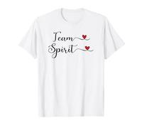 Team Spirit Cuore Carino Scritto a Mano Tipografia Regalo Maglietta