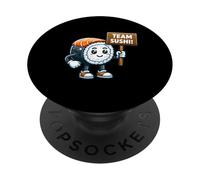 Team Sushi Roll, Mascotte di pesce crudo, cucina giapponese PopSockets PopGrip Adesivo