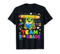 Team Third Grade Cute Frog Reading Back To School Classroom Maglietta