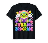Team Third Grade Cute Frog Reading Back To School Classroom Maglietta
