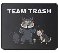 Team Trash Opossum Raccoon Rat Tappetini Mouse Soffice Mousemat Bordo Cucito Tappetino per Mouse per Ufficio Laptop Casa 25X30Cm
