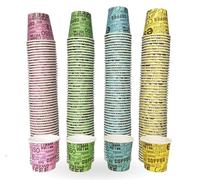 1000pz BICCHIERE DI CARTA per Caffè Team BIO bicchierini colori assortiti 60ml