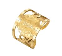 TEAMER Anello di San Gabriele Arcangelo Gioiello Religioso per donna | Anello di San Gabriele Arcangelo regolabile in acciaio inossidabile,Simbolo di protezione, speranza e benedizioni