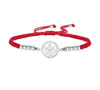 TEAMER Bracciale San Francesco d'Assisi Ciondolo del santo patrono degli animali e della natura Medaglia di protezione degli animali Francis Gioielli cattolici per donne e uomini (Argento)