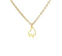 TEAMER Collana a cuore delicato per il cancro al seno Collana con ciondolo a nastro rosa Nastro per il cancro al seno Gioielli sopravvissuti per la consapevolezza per le donne (Oro)