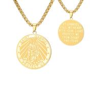 TEAMER Collana San Gabriele Guardiano Benedizione Speranza e Protezione San Gabriele Arcangelo Collana Gioielli religiosi per gli uomini, 25*25mm, Acciaio inossidabile, Nessuna pietra preziosa