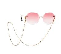 TEAMER Moda Malocchio Occhiali catena Occhiali da sole cinghia occhiali Titolare perline lettura cinghia di vetro per le donne ragazze (Stile 3- Oro)