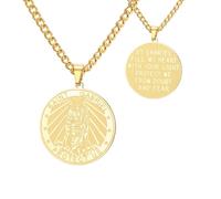 TEAMER Santo Gabriele Arcangelo Medaglia Collana Guardiano Benedizione Speranza e Protezione Collana San Gabriel Amuleto Gioielli religiosi per le donne, Adjustable, Acciaio inossidabile, Nessuna