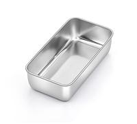 TEAMFAR Teglia per pane, Teglia in acciaio inox per pane Teglia per pane perfetta per torte e pane, tortiera King - 23,5 x 12,6 x 6 cm, salutare, lavabile in lavastoviglie