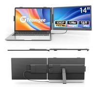Teamgee 14“ Estensione schermo per laptop, monitor portatile 1080P FHD per laptop Mac Wins Android Dex PC con schermi da 13”-17"