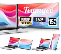 Teamgee Estensore dello schermo del computer portatile da 15,6", monitor portatile 1080P FHD IPS compatibile con computer portatili da 13"-17"