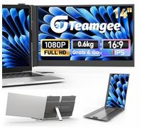 Teamgee Estensore schermo per computer portatile, 14 pollici FHD 1080P, ultra-sottile e leggero, secondo display per viaggi, lavoro e giochi, Plug & Play per Mac/Windows/Android/Dex